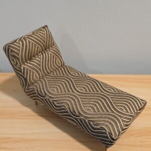 BittyHouse 1:6-Scale Chaise Lounge, Mid-Century Brown
